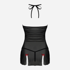 Еротичний комплект (пеньюар + трусики-стринги) LivCo Corsetti Fashion Narion LC 2023 S/M Чорний (5907621625115) - зображення 5