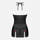 Еротичний комплект (пеньюар + трусики-стринги) LivCo Corsetti Fashion Narion LC 2023 L/XL Чорний (5907621625108) - зображення 5