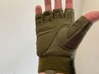 Тактичні рукавиці без пальців L Олива - изображение 3