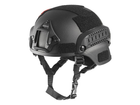 Спортивний захисний шолом Fast для страйкболу та тренувань у стилі SWAT Чорний (1011-336-00) - зображення 4