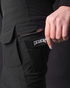 Жіночі брюки карго тактичні BEZET Байрактар чорний - XL - зображення 6