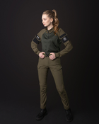 Жіночі брюки карго тактичні BEZET Байрактар хакі - XS - зображення 8