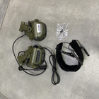 Навушники тактичні Earmor M32X Mark3, активні, з кріпленням на шолом і знімним мікрофоном, колір Олива (243816) - зображення 2