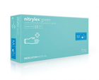 Рукавички м'ятні нітрилові Mercator Medical nitrylex 100 шт, розмір S - зображення 1