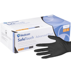 Нітрилові щільні чорні рукавички 5 гр MEDICOM 100 шт/уп XS - зображення 1