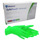 Нитриловые перчатки неопудренные MEDICOM (зеленые), S, 100 шт - зображення 1
