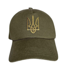 Бейсболка кепка оливковая с 3Д гербом Украины - изображение 2