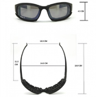 Тактические спортивные очки Daisy X7 Black 4 комплекта линз Чехол Ремешки - изображение 5