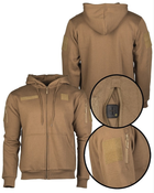 Реглан з капюшоном на блискавці Mil-Tec Tactical hoodie Койот 11472019-L - зображення 2