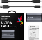 ADATA Elite SE880 1TB USB 3.2 Gen2 Type-C 3D NAND (QLC) Titanium Gray (AELI-SE880-1TCGY) Zewnętrzna - obraz 6