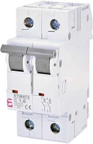 Автоматичний вимикач ETIMAT 6 2p C 1,6 A (6kA), 2143507, ETI