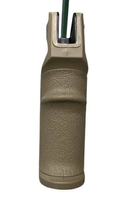 Рукоятка пистолетная прорезиненная для AR15 DLG TACTICAL (DLG-106), цвет Койот, с отсеком для батареек - изображение 3