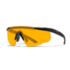 Тактичні захисні окуляри SABER ADVANCED, Willey X, чорні, темно-жовті лінзи - зображення 1