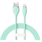 Дата кабель USB 2.0 AM to Lightning 2.0m 2.4A Jelly Liquid Silica Gel Green Baseus (CAGD000106)