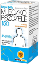 Suplement diety ApipolFarma Mleczko Pszczele 150 45 tabletek (5907529110645) - obraz 1