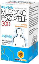 Suplement diety ApipolFarma Mleczko Pszczele 300 45 tabletek (5907529110652) - obraz 1