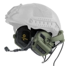 Активные наушники Earmor M32X Mark3 MilPro ORIGINAL Чебурашка на шлем , каску ( Олива ) - изображение 1