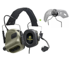 Активні захисні навушники Earmor M32 FG(MOD3) Микрофон з кріпленням на голов + Кріплення M11 під шолому каску ORIGINAL ( Зелений ) - зображення 5