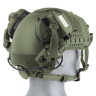 Активні навушники Earmor M31X Mark3 MilPro ORIGINAL з кріпленням на голову ( Чебурашка ) під шолом, каску ( Зелений ) - зображення 5