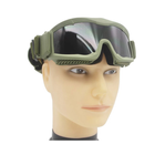 Тактичні захисні окуляри маска зі змінними лінзами TacGlasses green 56311367 - зображення 4
