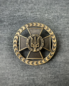 Кокарда Беретний знак ДПСУ прикордонна нового зразка метал кругла золота (1710248746) - зображення 2
