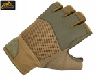 Рукавиці тактичні Helikon-Tex Короткопалі S Олива-Койот Half Finger Mk2 Gloves - Olive Green / Coyote A (RK-HF2-NE-0211A-B03-S) - изображение 3