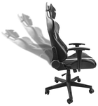 Крісло ігрове Fury Gaming Chair Avenger XL 60 мм Black-White (NFF-1712) - зображення 7