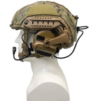 Наушники тактические активные Earmor M32X MARK3-CT шумоподавляющие защитные с адаптерами Койот - изображение 7