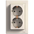 Розетка двойная с заземлением Schneider Electric Asfora Крем EPH9900123