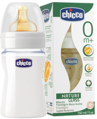 Скляна пляшка Chicco з латексною соскою, 150 мл (60040.00.04)