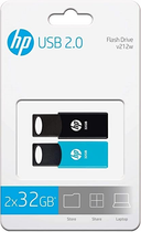 HP v212w 32GB USB 2.0 Blue & Black (HPFD212-32-TWIN) TWINPACK - obraz 4