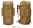 Тактический военний рюкзак 70 литров Attack Коичневий - изображение 1