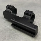 Кріплення для прицілу: моноблок Leapers UTG Accushot Offset, d – 25.4mm, High (BH 21 мм), «Ластівчин хвіст», винос 38 мм - зображення 2