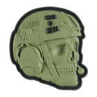 M-Tac нашивка War is Hell 3D PVC Olive - зображення 1