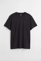 Футболка H&M Regular Fit XS чорний 0685816002