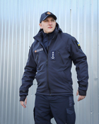 Куртка тактична Хантер Софтшелл темно-синя на сітці 50 No Brand 1732657037 - изображение 1