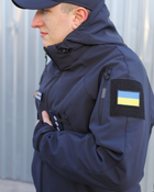 Куртка тактична Хантер Софтшелл темно-синя на сітці 46 No Brand 1722942566 - изображение 5