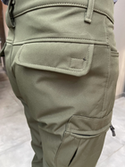 Штани зимові тактичні софтшелл флісові, розмір M, Олива, утеплені штани для військових - зображення 4