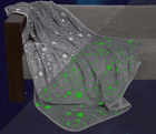 Плед-покрывало Серый Magic Blanket 165/120 см светящееся в темноте (IS33)