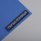 Шеврон нашивка на липучке Укрзалізниця надпись, вышитый патч 2,5х12,5 см рамка синя - изображение 4