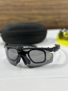 Тактические защитные очки UV400 со сменными линзами Черный (Black) - изображение 2