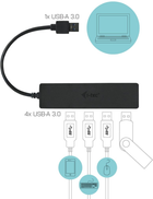 USB-хаб i-Tec Slim Pass USB 3.0 4-in-1 (U3HUB404) - зображення 3