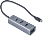 USB-хаб i-Tec Metal USB Type-C 4-in-1 (C31HUBMETAL403) - зображення 2