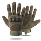 Тактические перчатки полнопалые Зеленые, размер М, Oakley / Закрытые военные перчатки - изображение 1