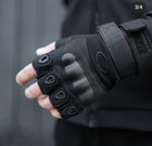 Тактические перчатки без пальцев Oakley / Мужские военные перчатки без пальцев Черные XL 22-24 см. - изображение 6