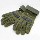 Тактические перчатки полнопалые Зеленые, размер L, Oakley / Закрытые военные перчатки - изображение 2