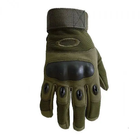 Тактические перчатки полнопалые Зеленые, размер L, Oakley / Закрытые военные перчатки - изображение 3