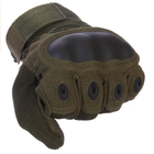 Тактические перчатки полнопалые Зеленые, размер L, Oakley / Закрытые военные перчатки - изображение 5