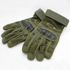 Тактические перчатки полнопалые Зеленые, размер ХL, Oakley / Закрытые военные перчатки - изображение 2