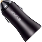Автомобільний зарядний пристрій Baseus Golden Contactor Max Dual Fast Charger Car Charger U+U 60W Dark Gray